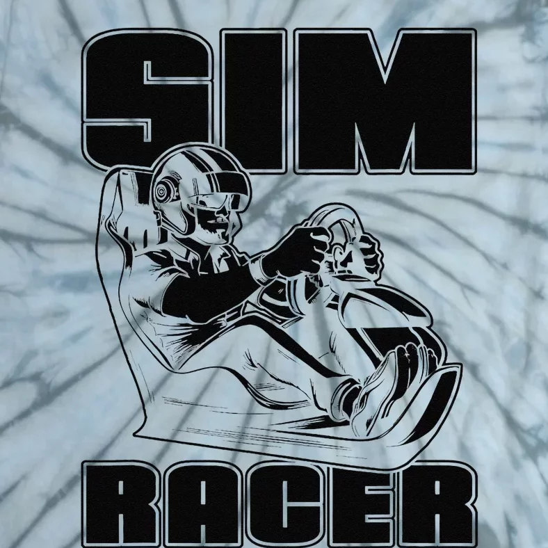 Sim Racer Gaming Simulation Race Car Sim Racing Tie-Dye T-Shirt