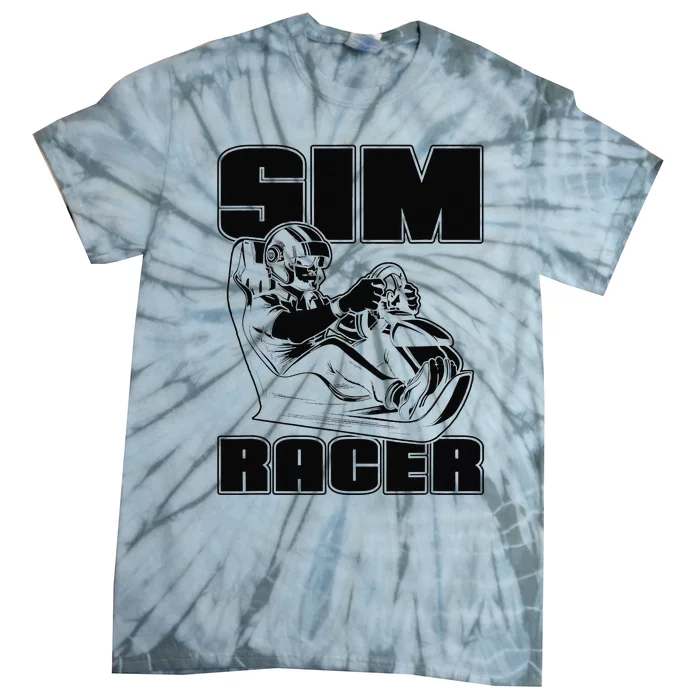 Sim Racer Gaming Simulation Race Car Sim Racing Tie-Dye T-Shirt