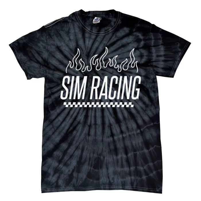 Sim Racer Gaming Race Car Simulation Sim Racing Tie-Dye T-Shirt