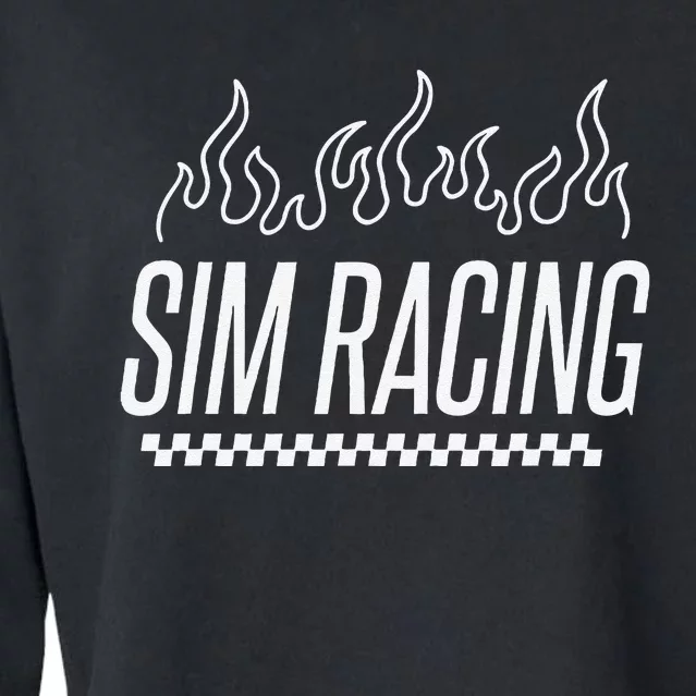 Sim Racer Gaming Race Car Simulation Sim Racing Cropped Pullover Crew