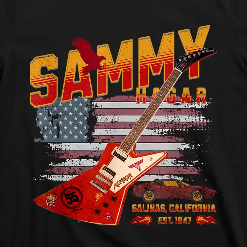 Sammy Red Guitar Rock Both Worlds Vh Concert T-Shirt