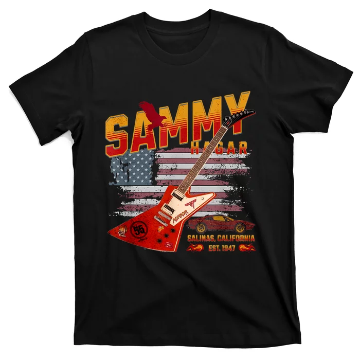 Sammy Red Guitar Rock Both Worlds Vh Concert T-Shirt