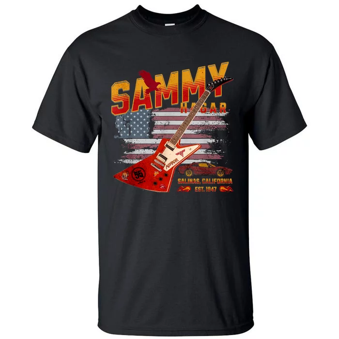 Sammy Red Guitar Rock Both Worlds Vh Concert Tall T-Shirt