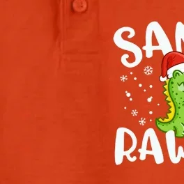 Santa Rawrs Green Dinosaur Cute Reptile Christmas Gift Great Gift Dry Zone Grid Performance Polo