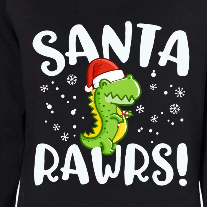 Santa Rawrs Green Dinosaur Cute Reptile Christmas Gift Great Gift Womens California Wash Sweatshirt