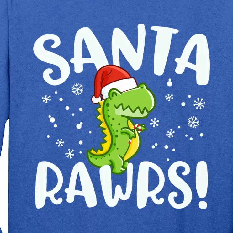 Santa Rawrs Green Dinosaur Cute Reptile Christmas Gift Great Gift Long Sleeve Shirt