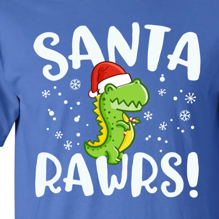 Santa Rawrs Green Dinosaur Cute Reptile Christmas Gift Great Gift Tall T-Shirt