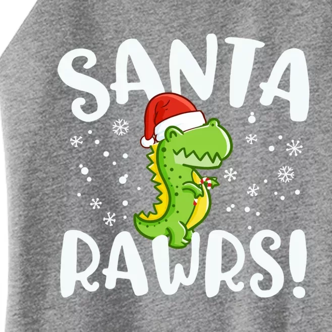 Santa Rawrs Green Dinosaur Cute Reptile Christmas Gift Great Gift Women’s Perfect Tri Rocker Tank