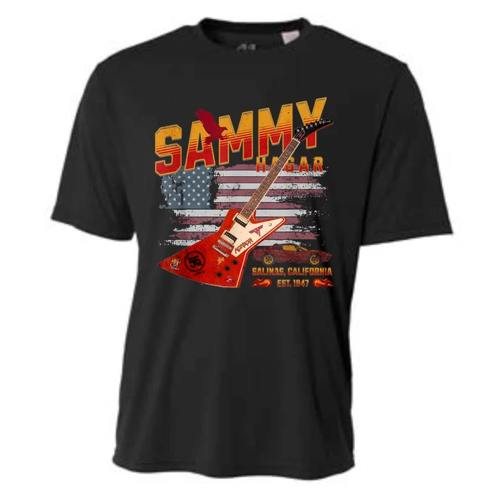 Sammy Red Guitar Rock Front Back Both Worlds Vh Concert Gift Cooling Performance Crew T-Shirt