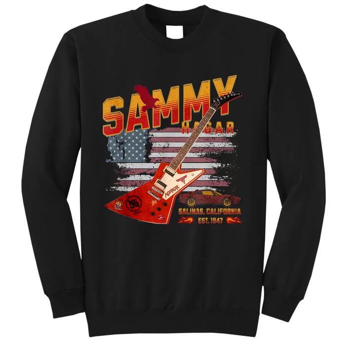 Sammy Red Guitar Rock Front Back Both Worlds Vh Concert Gift Tall Sweatshirt