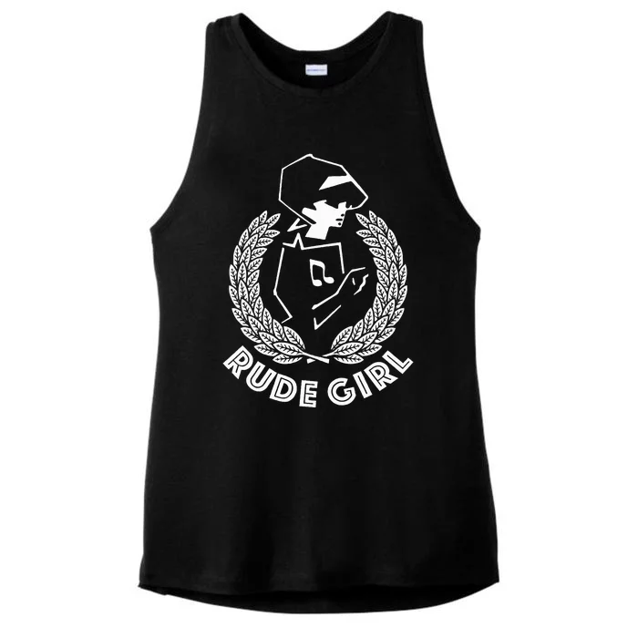 Ska Rude Girl Ska Music Ska Reggae Music Ladies Tri-Blend Wicking Tank