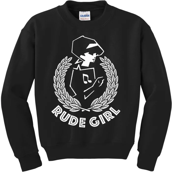 Ska Rude Girl Ska Music Ska Reggae Music Kids Sweatshirt