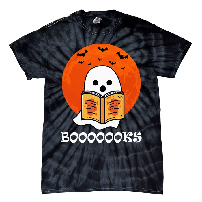 Spooky Reads Halloween Book Collection Tie-Dye T-Shirt