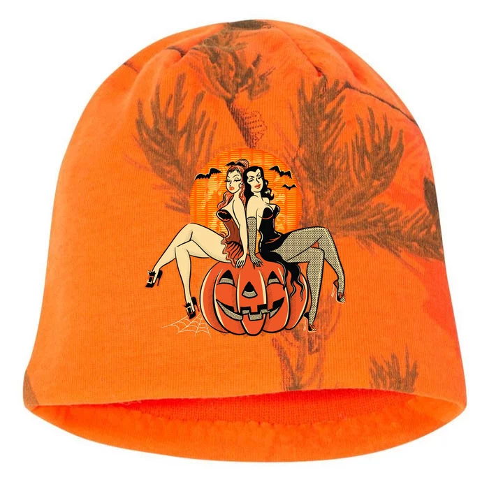 Sexy Retro Halloween Pinup Girls Kati - Camo Knit Beanie