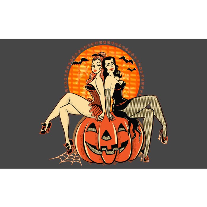 Sexy Retro Halloween Pinup Girls Bumper Sticker