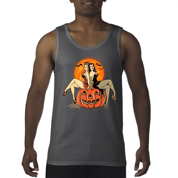 Sexy Retro Halloween Pinup Girls Tank Top