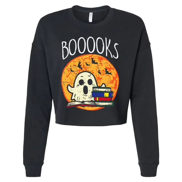 Spooky Reads Halloween Ghost Stories for Librarians & Teachers Cropped Pullover Crew