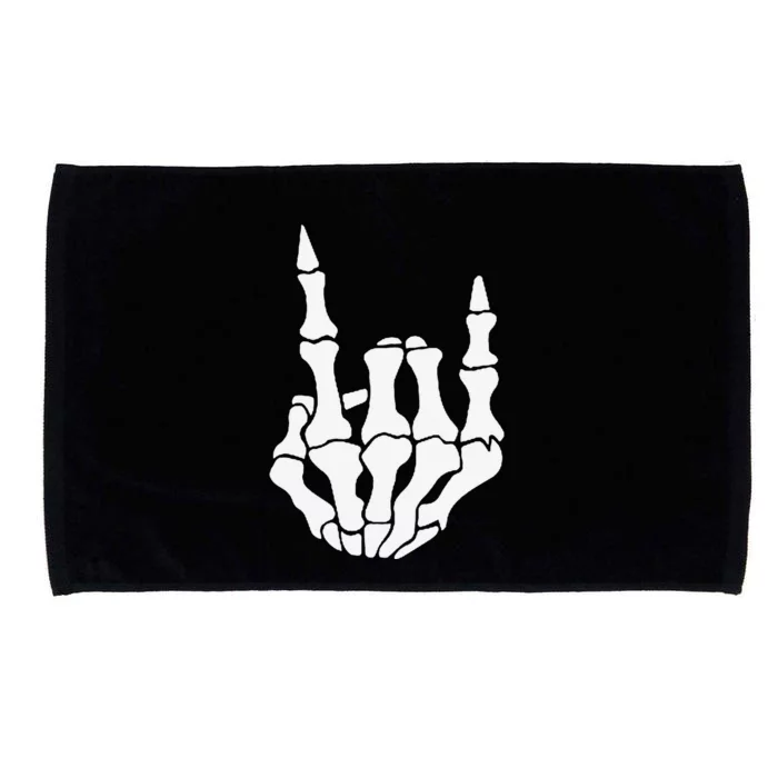 Skeleton Rock Hand Pocket Lazy Halloween Costume Cool Bones Microfiber Hand Towel