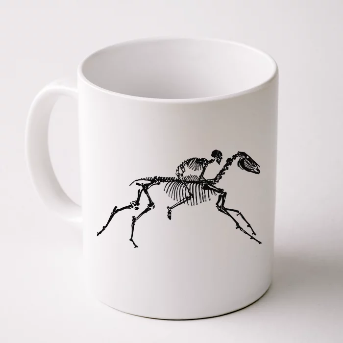 Skeleton Riding Horse Halloween Costume Gift Idea Front & Back Coffee Mug