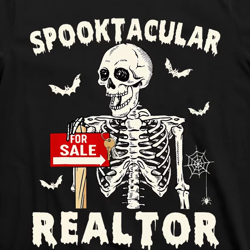 Spooktacular Realtor Halloween Funny Skeleton Real Estate T-Shirt