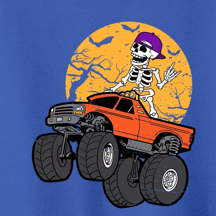 Skeleton Rock Hand Monster Truck Halloween Gift Toddler T-Shirt