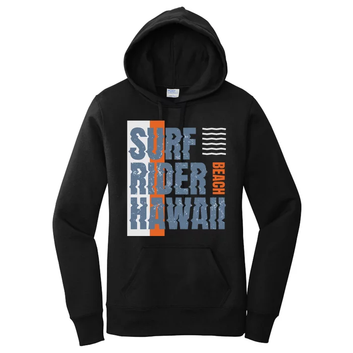 Surf Rider Hawaii Beach Women's Pullover Hoodie