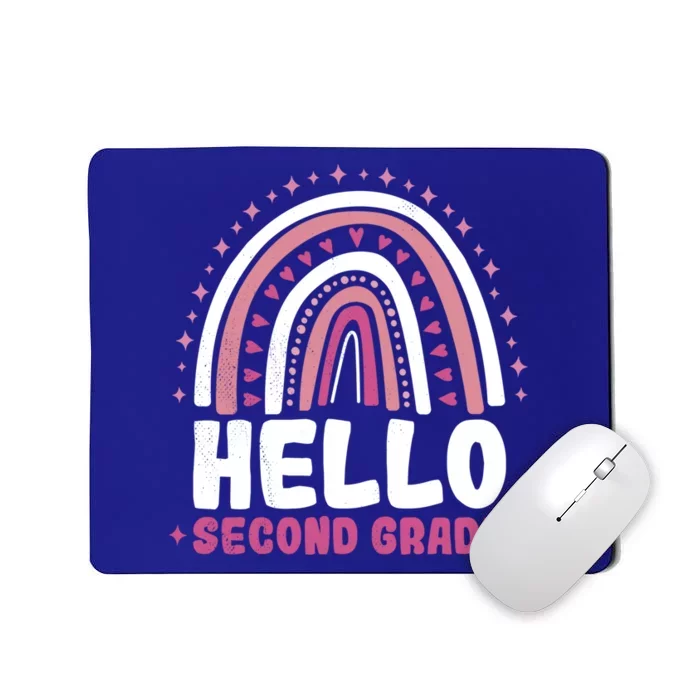 School Rainbow Hello Second Grade Gift Mousepad