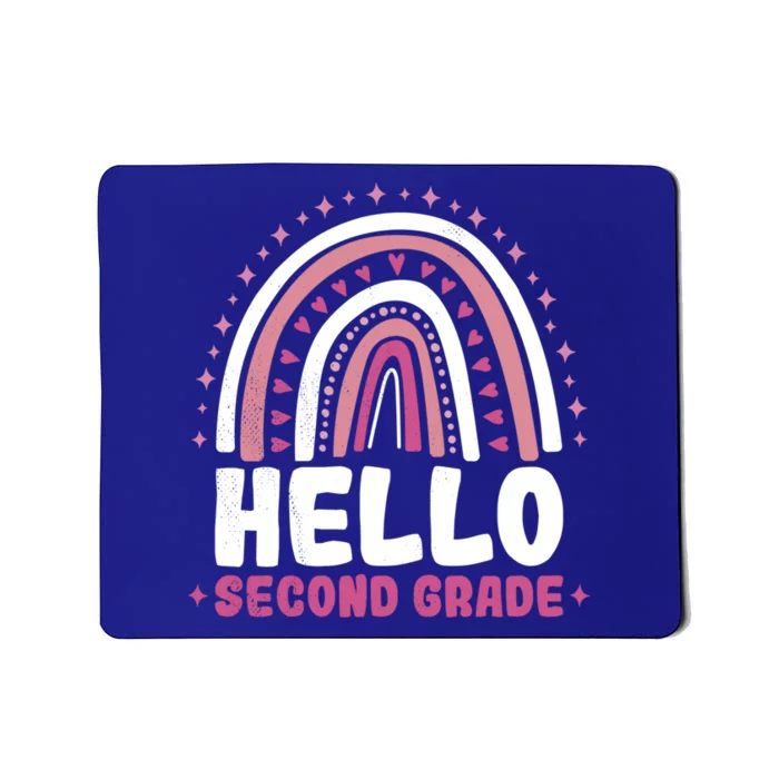 School Rainbow Hello Second Grade Gift Mousepad