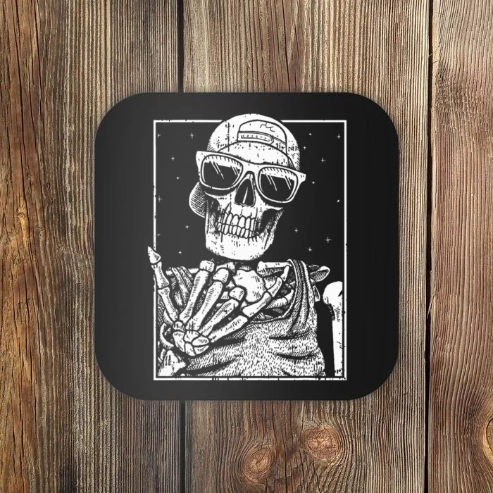 Skeleton Rock Hand Halloween Costume Cool Rock Music Rocker Coaster