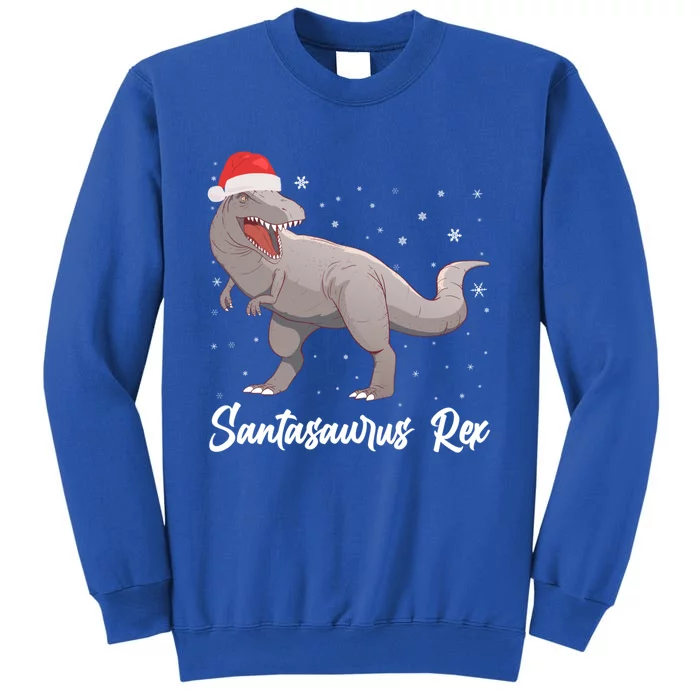 Santasaurus Rex Holiday Funny Gift Dino Lover Christmas Dinosaur Gift Tall Sweatshirt