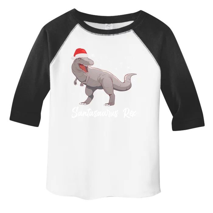 Santasaurus Rex Holiday Funny Gift Dino Lover Christmas Dinosaur Gift Toddler Fine Jersey T-Shirt