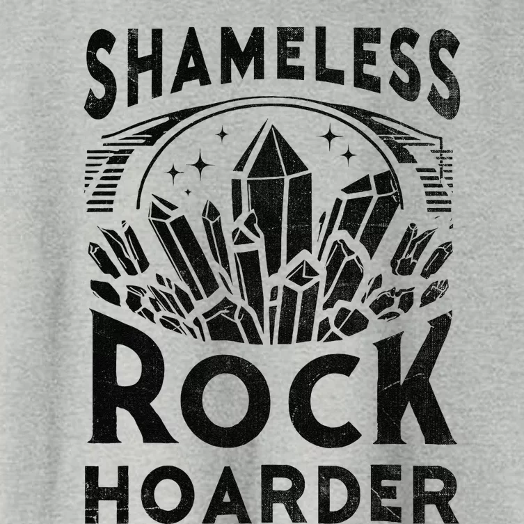 Shameless Rock Hoarder Rocks Collector Geology Mineral Women's Crop Top Tee