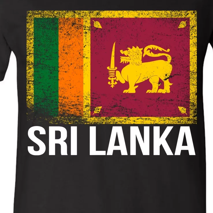 Sri Lanka Flag V-Neck T-Shirt