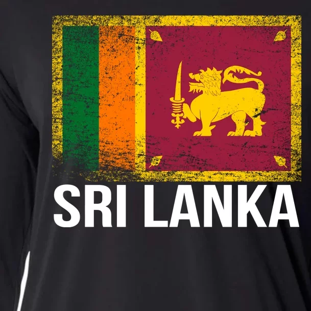 Sri Lanka Flag Cooling Performance Long Sleeve Crew