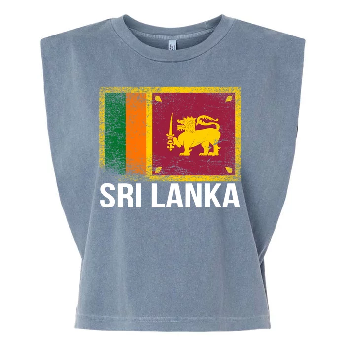 Sri Lanka Flag Garment-Dyed Women's Muscle Tee