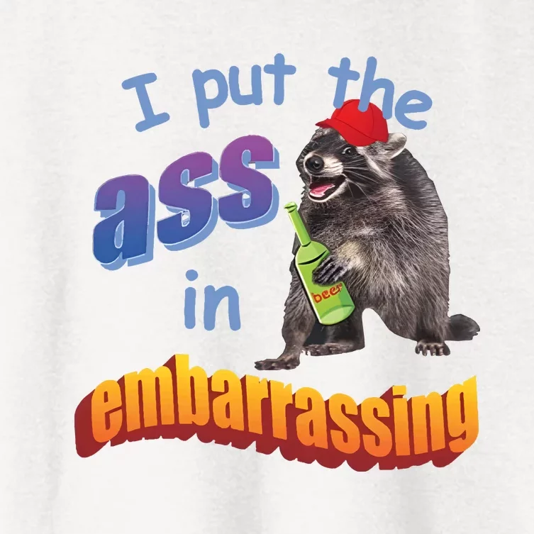 Spencers Raccoon I Put The Ass In Embarrassing Women's Crop Top Tee