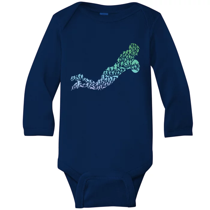 Silhouette Rugby Icons For Rugby Player Boy Rugby Baby Long Sleeve Bodysuit