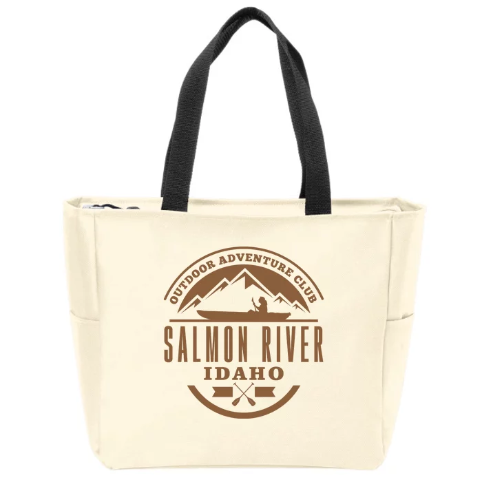 Salmon River Idaho Adventure Club Zip Tote Bag