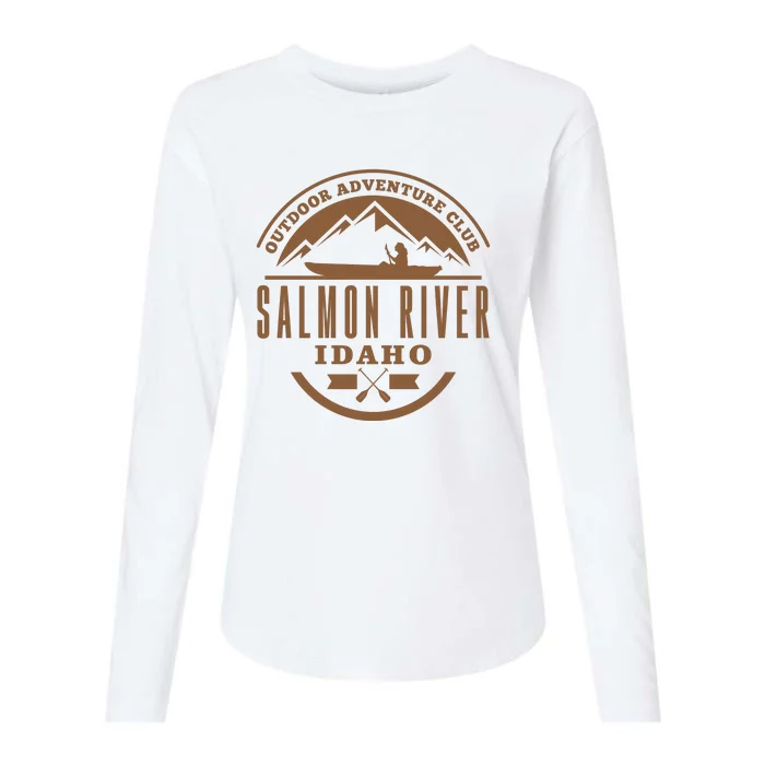 Salmon River Idaho Adventure Club Womens Cotton Relaxed Long Sleeve T-Shirt