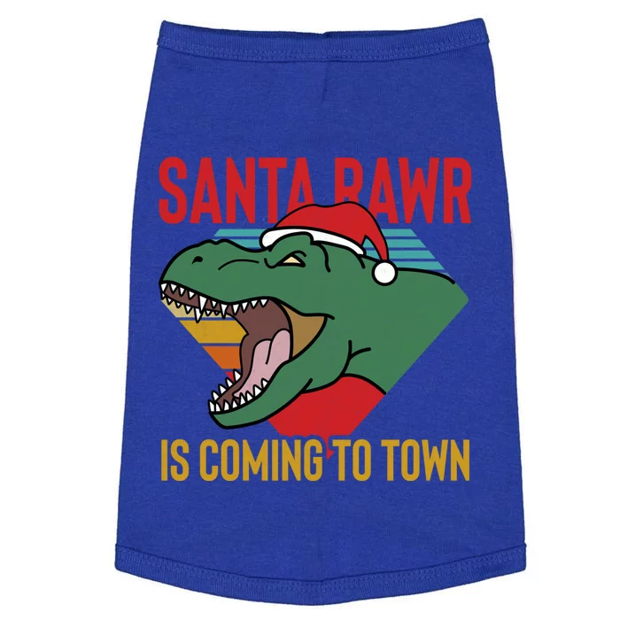 Santa Rawr Is Coming To Town Cool Gift Doggie Tank