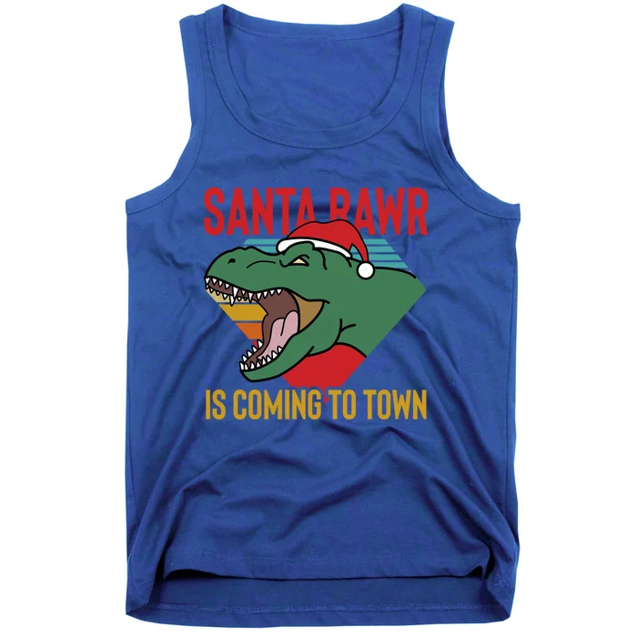 Santa Rawr Is Coming To Town Cool Gift Tank Top