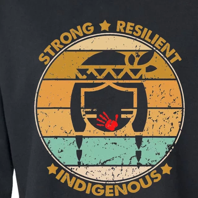 Strong Resilient Indigenous MMIW Awareness No Stolen Sisters Cropped Pullover Crew