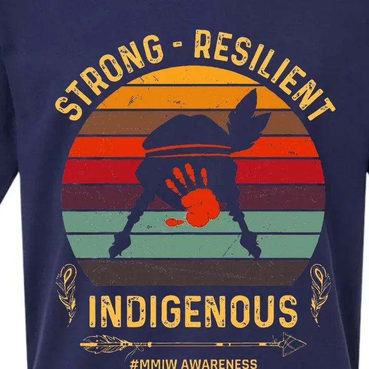 Strong Resilent Indigenous Native American Mmiw Awareness Sueded Cloud Jersey T-Shirt