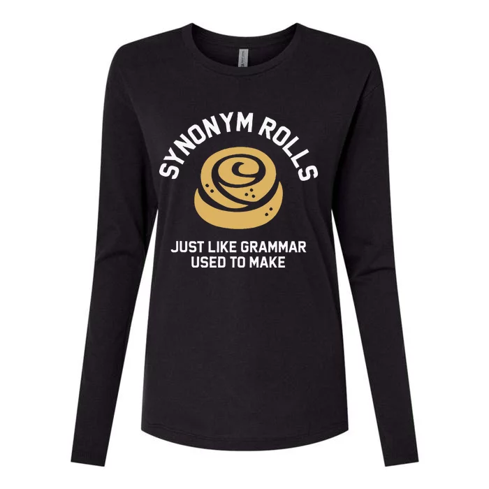 Synonym Rolls Just Like Grammar Used To Make Humor Womens Cotton Relaxed Long Sleeve T-Shirt