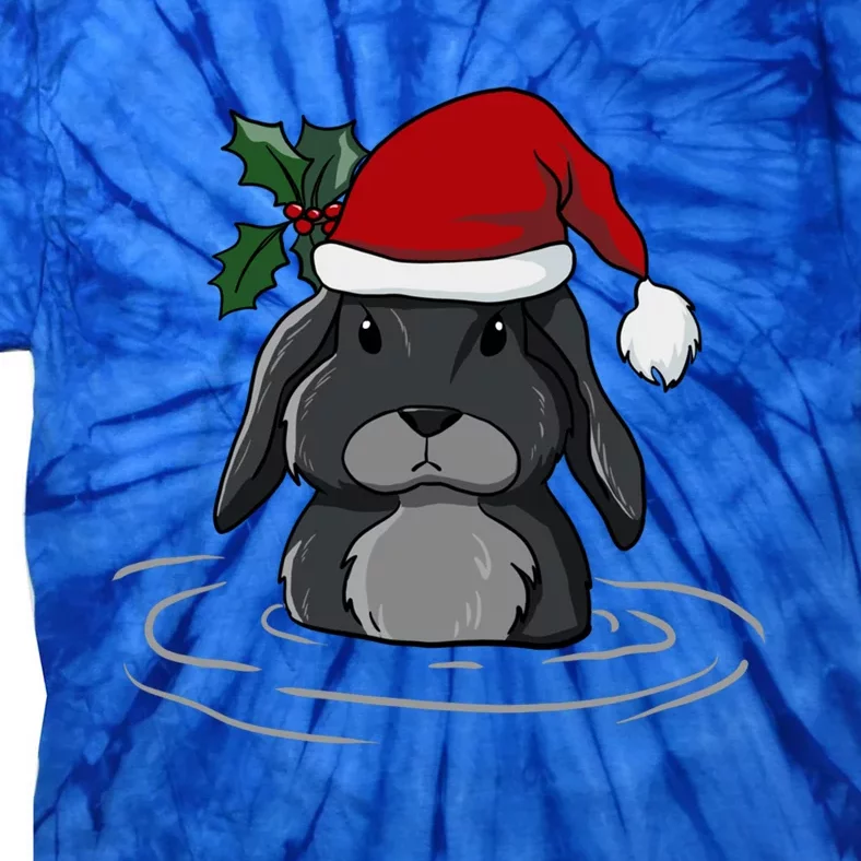 Santa Rabbit Kawaii Xmas Retro Family Funny Ugly Christmas Gift Tie-Dye T-Shirt