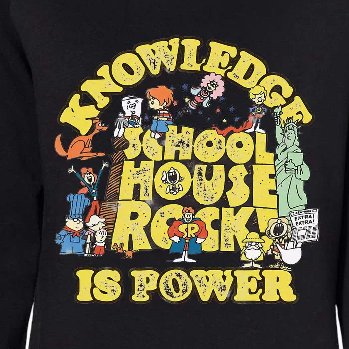 Schoolhouse Rock Knowledge Is Power Womens California Wash Sweatshirt