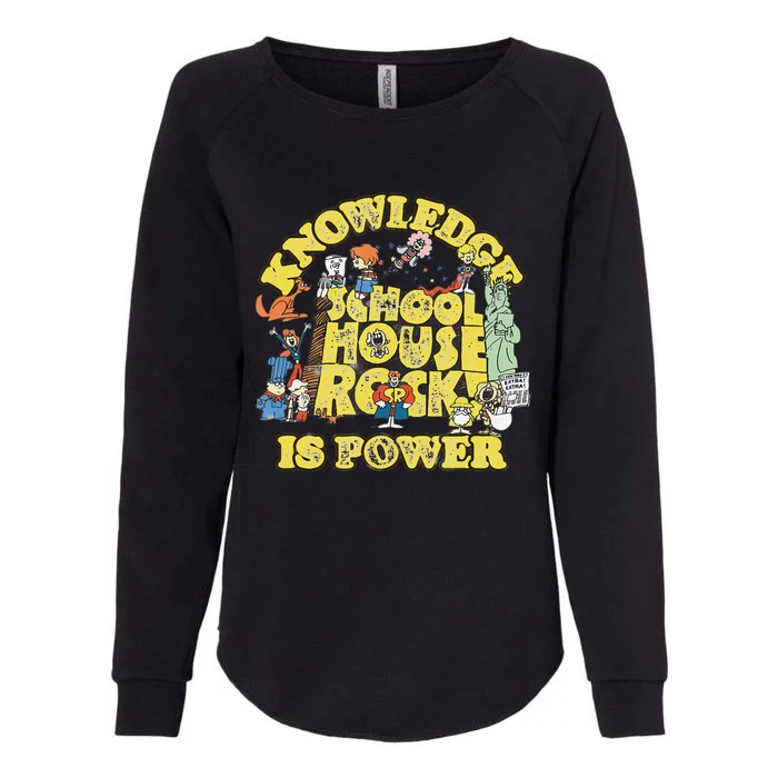 Schoolhouse Rock Knowledge Is Power Womens California Wash Sweatshirt