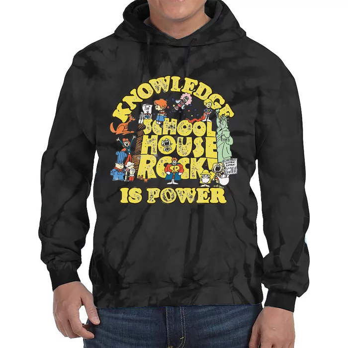 Schoolhouse Rock Knowledge Is Power Tie Dye Hoodie