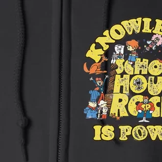 Schoolhouse Rock Knowledge Is Power Full Zip Hoodie