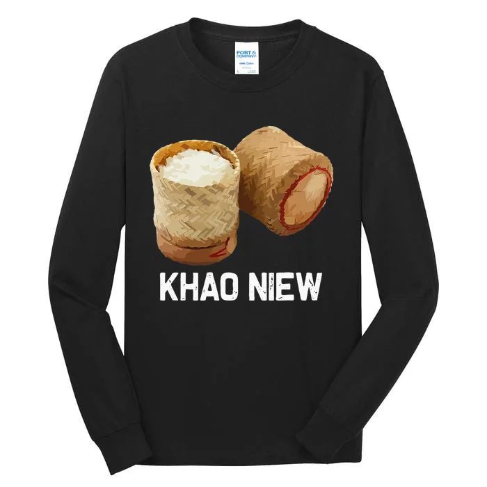 Sticky Rice Khao Niew Laos Thai Food Culture Tall Long Sleeve T-Shirt